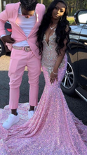 Load image into Gallery viewer, Pink Prom Suit 2026 Jacket Pants