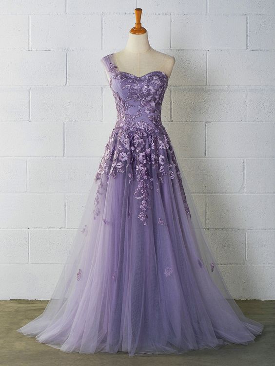 open lace back dress Lavender Princess A Line Off the Shoulder Corset Prom Dress with Lace  Ruffles