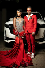 Load image into Gallery viewer, Red Prom Suit 2026 Jacket Pants