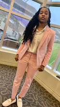 Load image into Gallery viewer, Pink Girls Prom Suit 2-pc Jacket Pants