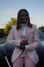 Load image into Gallery viewer, Pink Girls Prom Tuxedo 3-pc Jacket Vest Pants