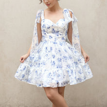 Load image into Gallery viewer, Blue Floral Homecoming Dress 2024