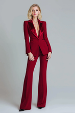 Load image into Gallery viewer, Red Prom Tuxedo 2-pc Jacket with Velvet Lapels Pants
