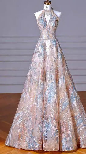 Unique Sequin Long Prom Dress 2025