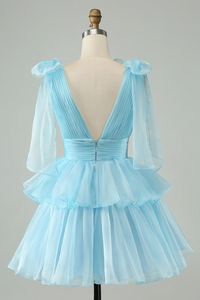 Flowy Homecoming Dress 2024 Tiered Skirt 24W / Black Flowy Homecoming Dress 2024 Tiered Skirt 24W / Black