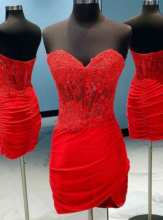 Red Homecoming Dress 2024 Bodycon – AnnaCustomDress