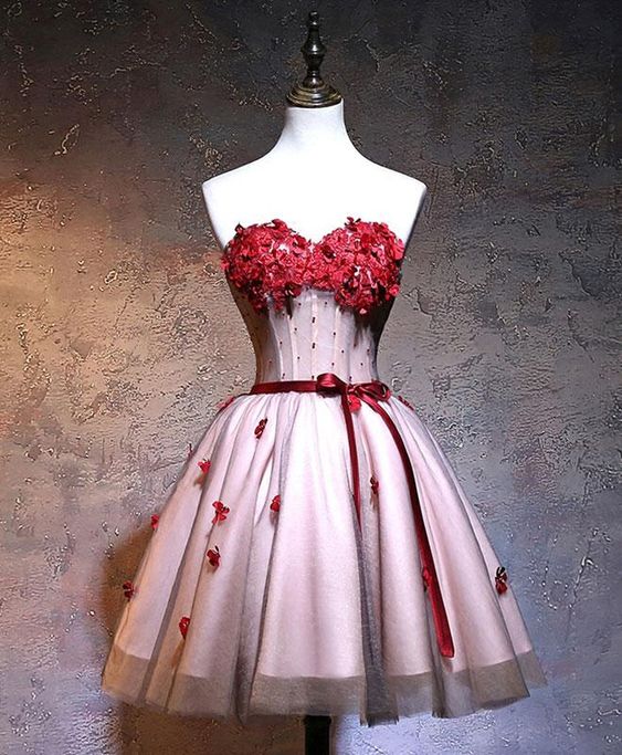 Red Homecoming Dress 2024 Floral 2 / Green Red Homecoming Dress 2024 Floral 2 / Green