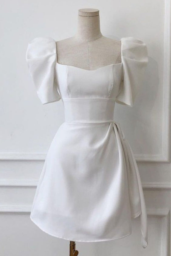 White Homecoming Dress 2024 with Short Sleeves AnnaCustomDress White Homecoming Dress 2024 with Short Sleeves AnnaCustomDress