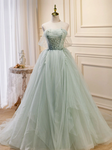 Fairy Tulle Puffy Prom Dress 2025 Corset Back