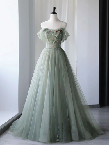 Floral Tulle Prom Dress 2025