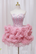 Load image into Gallery viewer, Hand Beaded Homecoming Dress 2024 Corset Back