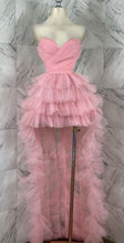 Load image into Gallery viewer, Hi Lo Homecoming Dress 2024 Pink Tulle