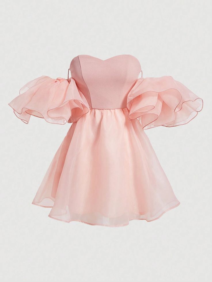 Pink Homecoming Dress 2024 with Detachable Sleeves