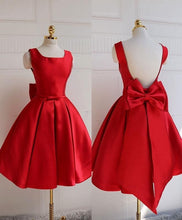 Load image into Gallery viewer, Red Homecoming Dress 2024 with Big Bow