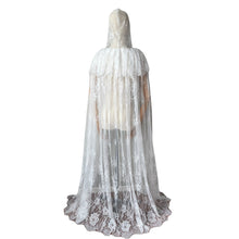 Load image into Gallery viewer, Halloween Cloak with Hood Unisex Adult Lace Cape Costums