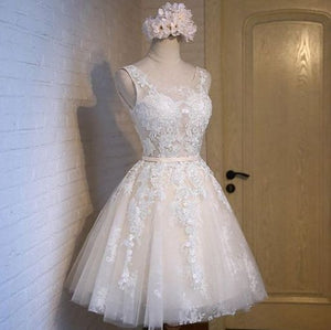Fairy Homecoming Dress 2023 Short Tulle with Appliques Sleeveless