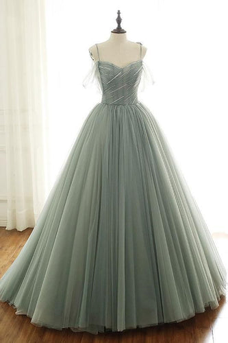 Fairy Prom Dress 2024 Spaghetti Straps Tulle with Pleats