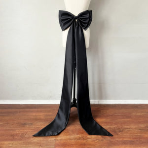 Detachable Bow for Wedding Dress Satin 2 Layers with 59" Train