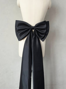 Detachable Bow for Wedding Dress Satin 2 Layers with 59" Train