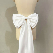 Load image into Gallery viewer, Detachable Bow for Wedding Dress Satin 2 Layers with 59&quot; Train