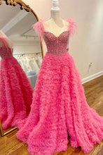 Load image into Gallery viewer, Pink Prom Dress 2024 Sweetheart Sequined Ball Gown