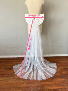 Long Bow Detachable for Wedding Dress 53" Tulle Tails