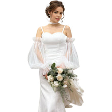 Load image into Gallery viewer, Tulle Detachable Sleeves for Wedding Halloween