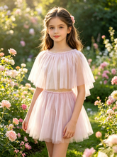 Load image into Gallery viewer, Two-piece Tulle Cape Mini Over-skirt Photography Dresses Halloween