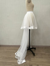 Load image into Gallery viewer, Tulle High‑Low Skirt Overlay for Wedding Halloween Elastic Waist