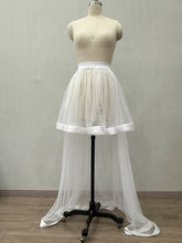 Load image into Gallery viewer, Tulle High‑Low Skirt Overlay for Wedding Halloween Elastic Waist