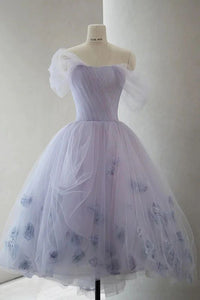 Fairy Homecoming Dress 2023 Short Off the Shoulder Tulle Puffy