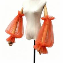 Load image into Gallery viewer, Tulle Detachable Sleeves for Wedding Halloween