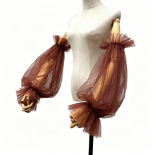 Load image into Gallery viewer, Tulle Detachable Sleeves for Wedding Halloween