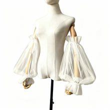 Load image into Gallery viewer, Tulle Detachable Sleeves for Wedding Halloween