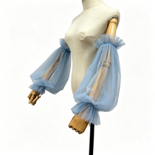 Load image into Gallery viewer, Tulle Detachable Sleeves for Wedding Halloween