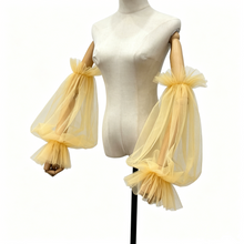 Load image into Gallery viewer, Tulle Detachable Sleeves for Wedding Halloween