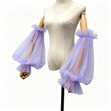 Load image into Gallery viewer, Tulle Detachable Sleeves for Wedding Halloween