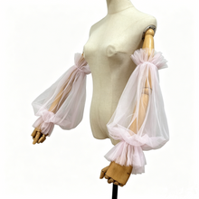 Load image into Gallery viewer, Tulle Detachable Sleeves for Wedding Halloween