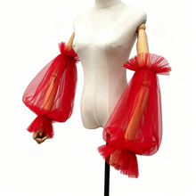 Load image into Gallery viewer, Tulle Detachable Sleeves for Wedding Halloween