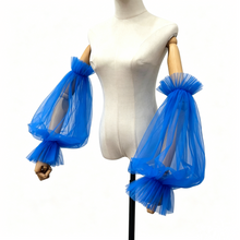 Load image into Gallery viewer, Tulle Detachable Sleeves for Wedding Halloween
