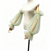 Load image into Gallery viewer, Tulle Detachable Sleeves for Wedding Halloween
