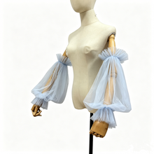 Load image into Gallery viewer, Tulle Detachable Sleeves for Wedding Halloween