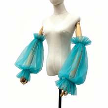 Load image into Gallery viewer, Tulle Detachable Sleeves for Wedding Halloween