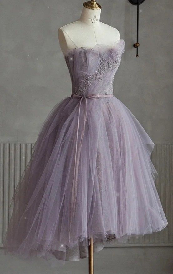 Fairy Homecoming Dress 2023 Short Princess Strapless Tulle