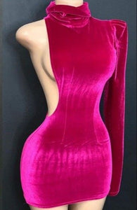 Sexy Homecoming Dress 2023 Short High Neck Velvet with Long Sleeve