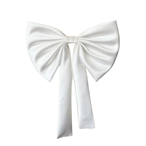 Detachable Bow for Wedding Dress Satin with Tail