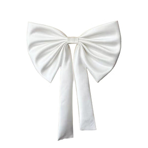 Detachable Bow for Wedding Dress Satin with Tail