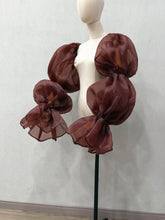 Load image into Gallery viewer, Puffy Detachable Organza Sleeves for Wedding