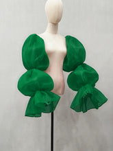 Load image into Gallery viewer, Puffy Detachable Organza Sleeves for Wedding