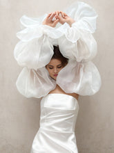 Load image into Gallery viewer, Puffy Detachable Organza Sleeves for Wedding